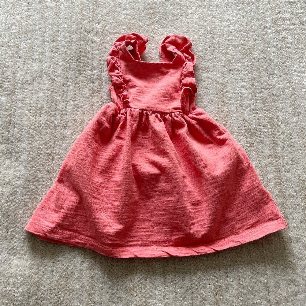 Maison Me Ruffle Pinafore Dress 2y 100% Cotton